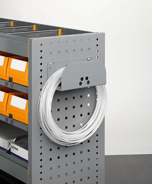 Schlauchhalter Kabelhalter klein für Fahrzeugregale